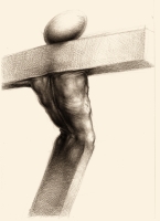 Croce - biro su carta cm 21x30 - 2009